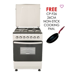 ARMCO  GC-F6631FX(SL) – 3Gas+1Electric, 60X60 Oven+Grill, One Touch Auto ignition, Rotisserie, Mechanical Timer, Silver.