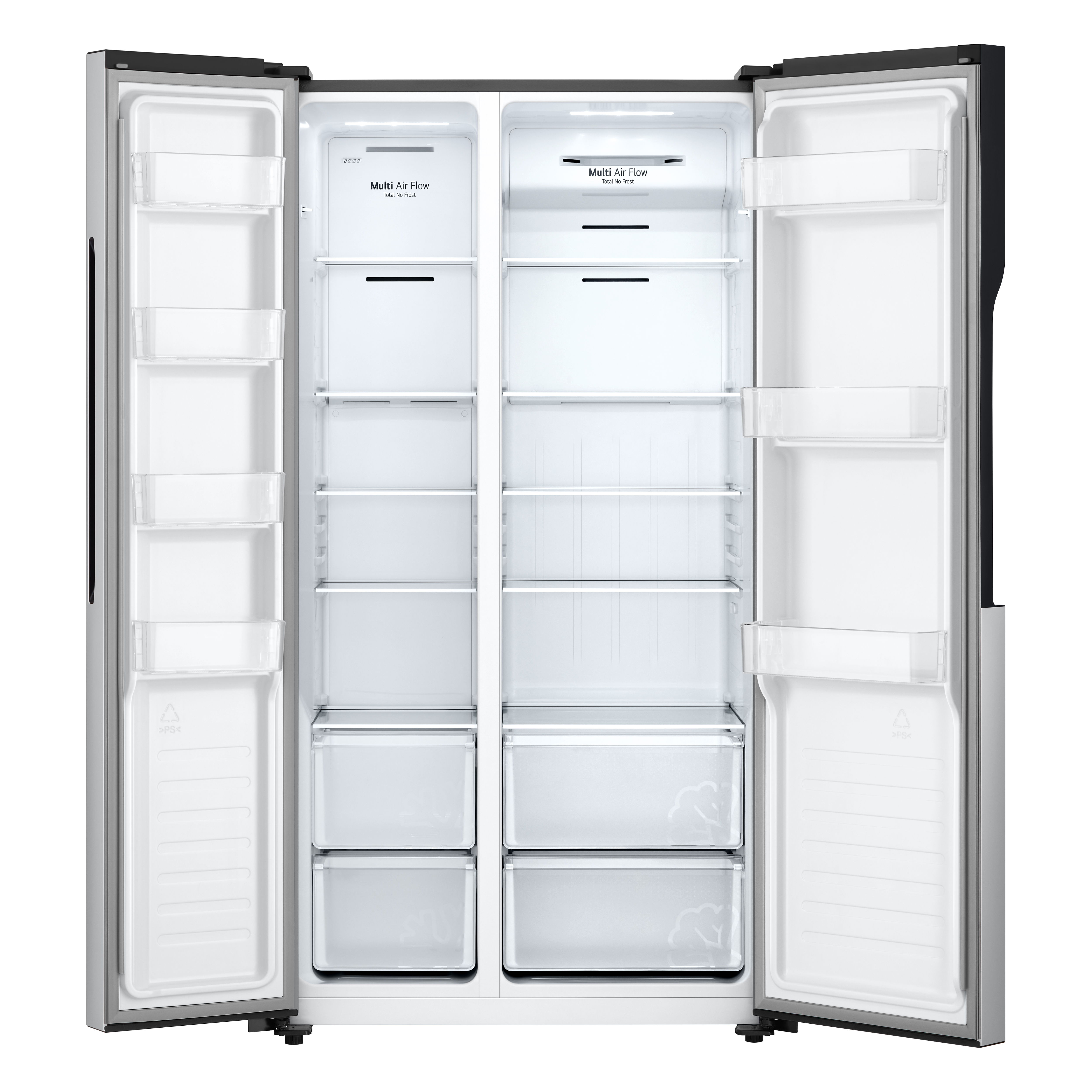 LG GC-FB507PQAM Side by Side Fridge, 519 L - Multi Air Flow, Touch LED Display, Tempered Glass Shelve