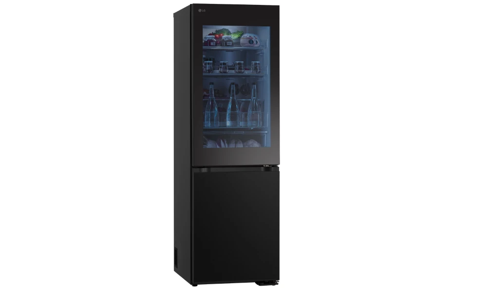 LG GC-V459FSKW Bottom Freezer Refrigerator, 349l - Black, Smart ThinQ™, Smart Inverter Compressor
