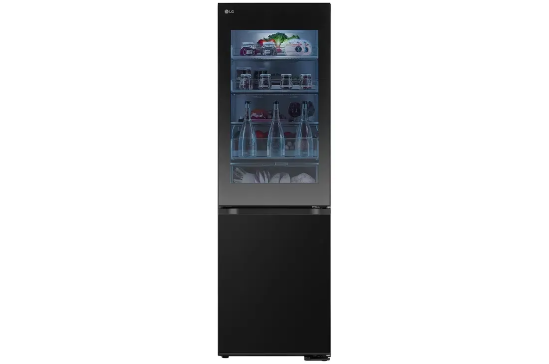 LG GC-V459FSKW Bottom Freezer Refrigerator, 349l - Black, Smart ThinQ™, Smart Inverter Compressor