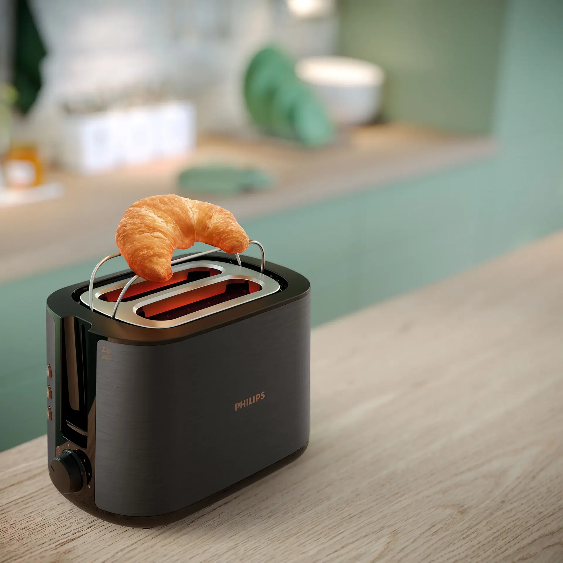Philips HD2650/31 Toaster - Black & Cooper