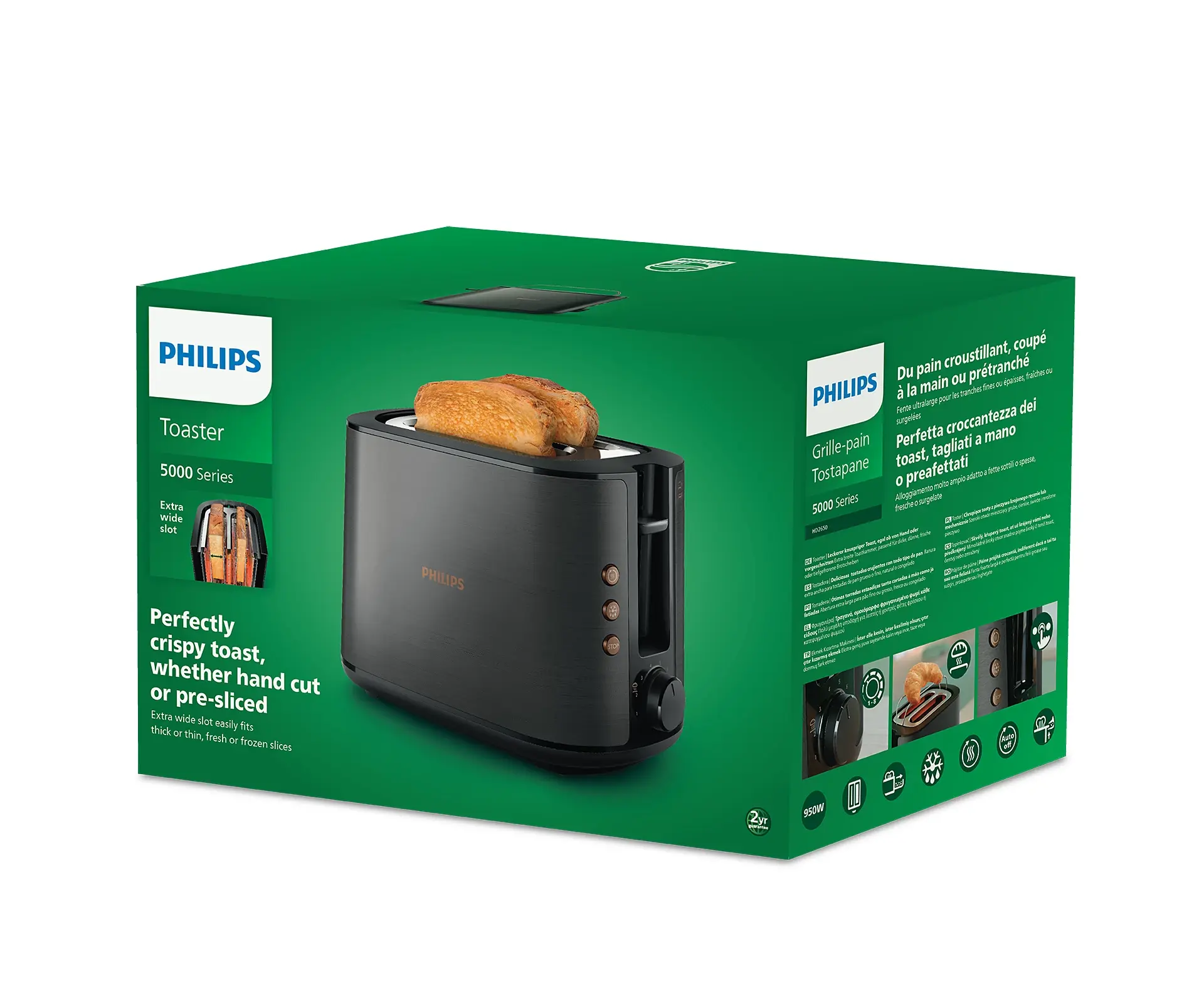 Philips HD2650/31 Toaster - Black & Cooper