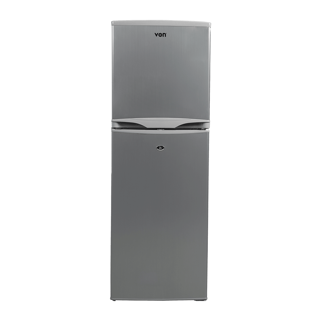 VON VART-22DHS Double Door Fridge, Top Mount Freezer- 138L