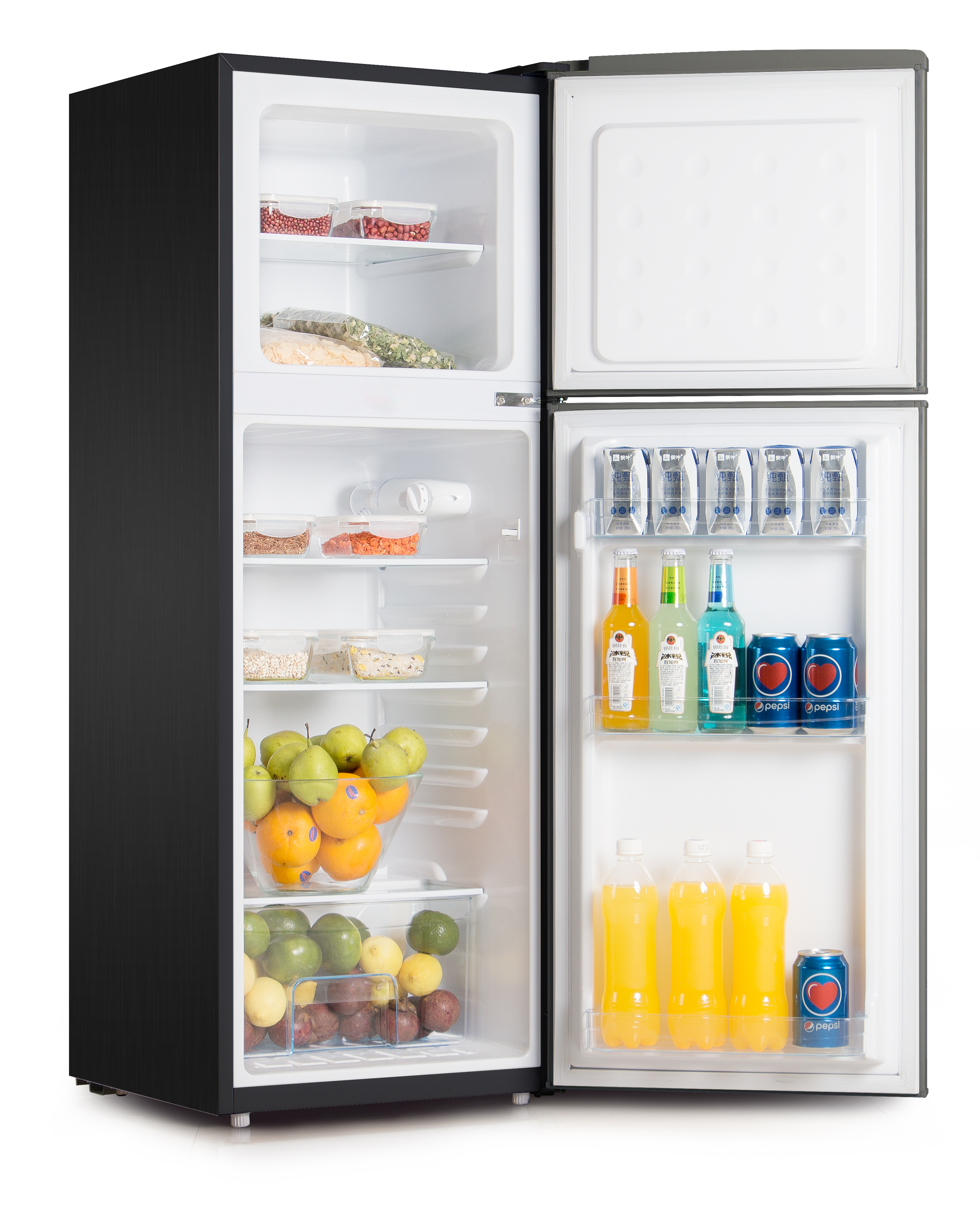 VON VRT-138DRHX Double Door Fridge, Top Mount Freezer- 138L